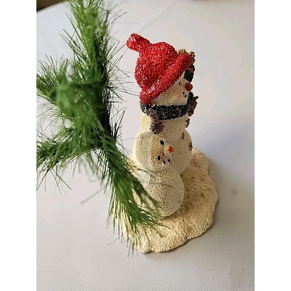 VTG 90's Glitter Snowmen Pals K's Collection Resin 4